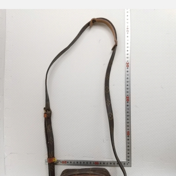 Auth Louis Vuitton Mini Crossbody Monogram Pochette Marly Bandouliere Brown Tan - Picture 3 of 14